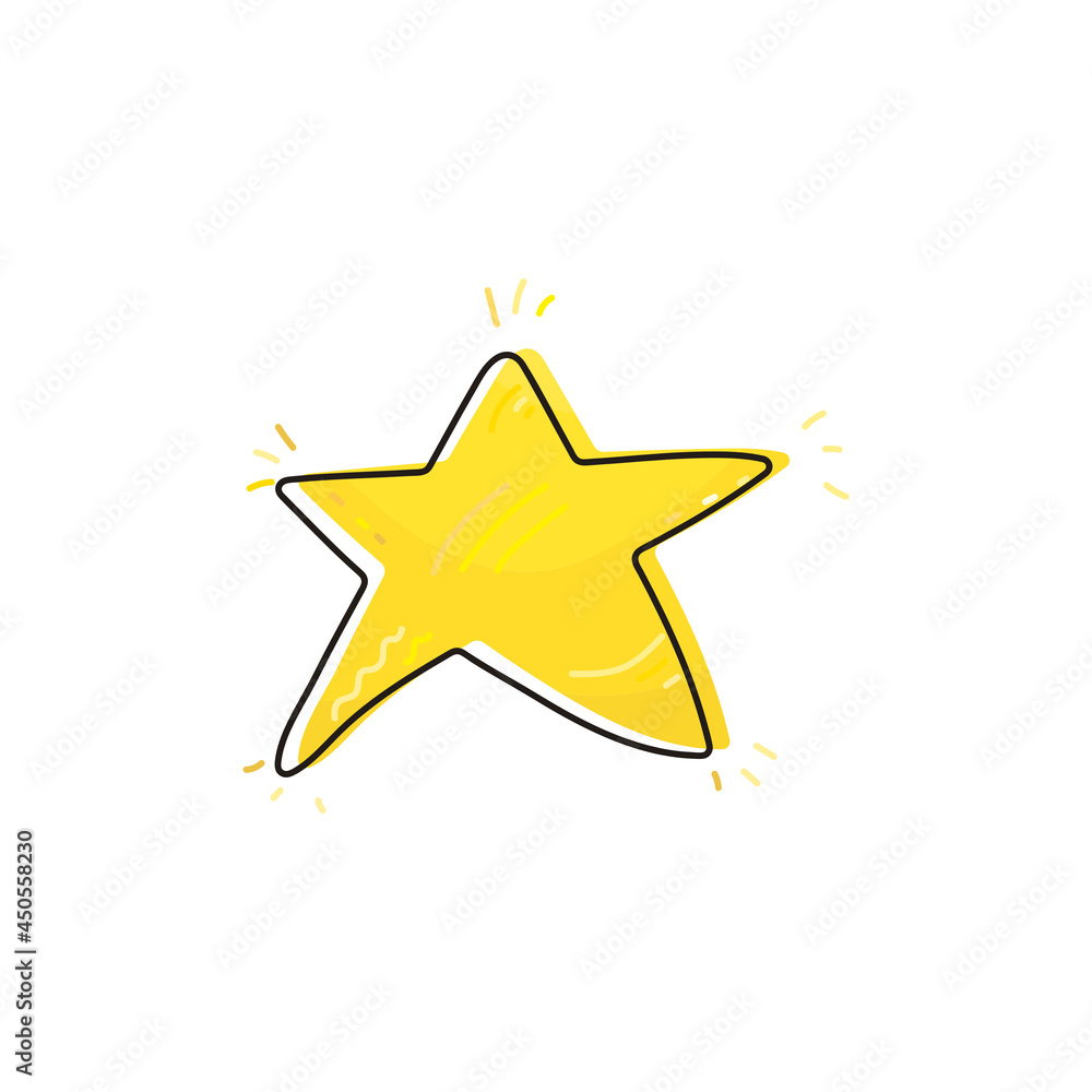 Obraz premium christmas star flat vector illustration