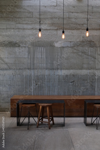 table and chairs in a restaurant