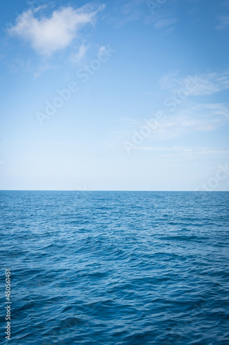 Beautiful sea and sky on the summer day. Sea water clear sky and clouds.pacific ocean.