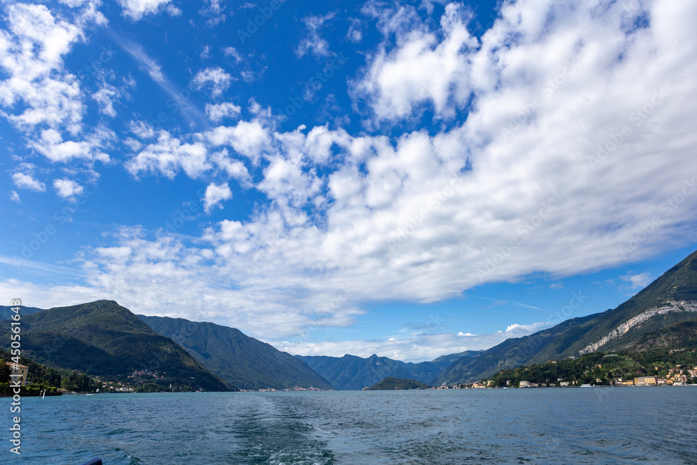 View from the boat to Lake Como