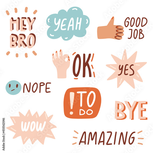 Quotes with doodles and lettering