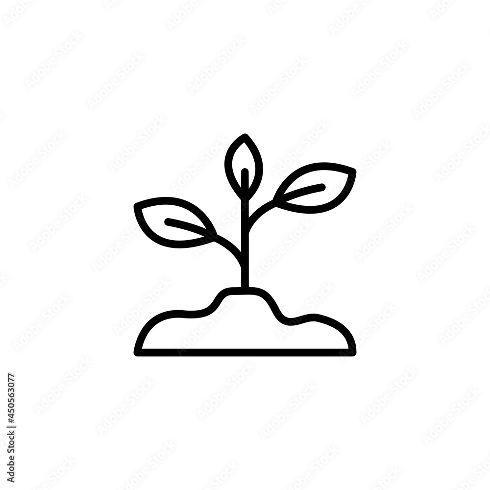 sprout organic icon line style vector sprout organic icon line style vector