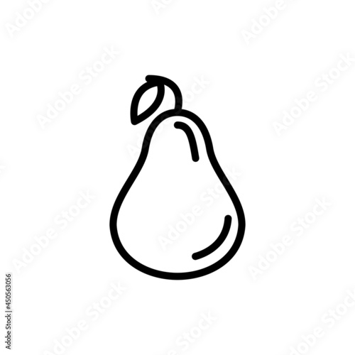 pear icon fruit logo vector illustration