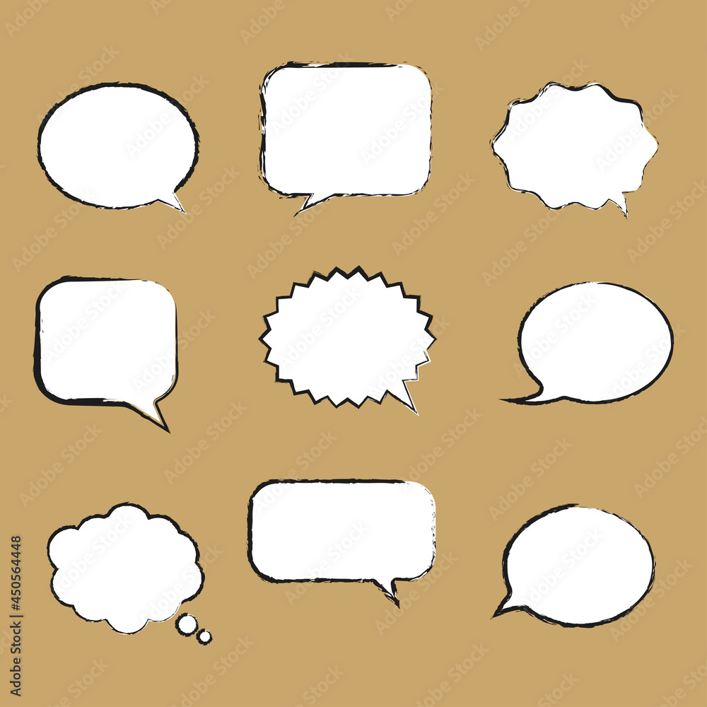 Vector speech bubbles and dialog balloons Vector speech bubbles and dialog balloons