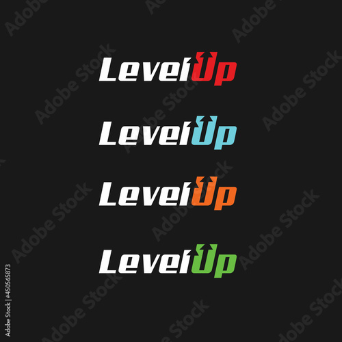 level up logo vector