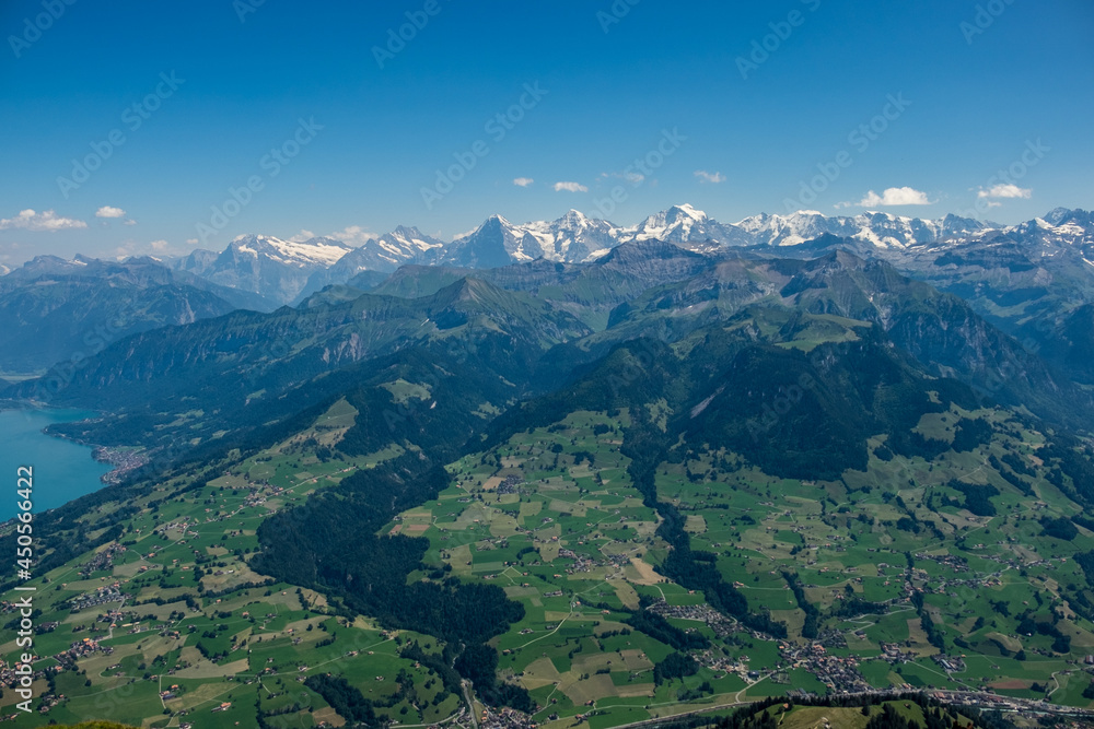 Obraz premium Landscape view of the Swiss Alpes, shot near Kandersteg, Bern, Switzerland