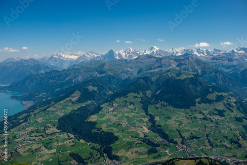 Landscape view of the Swiss Alpes, shot near Kandersteg, Bern, Switzerland