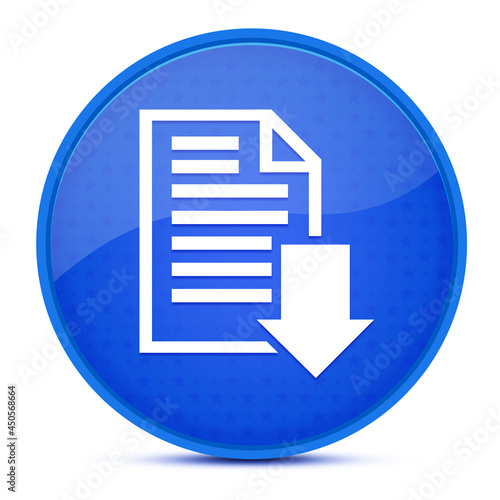 Download document aesthetic glossy blue round button abstract photo