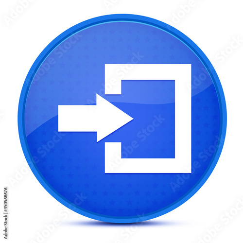 Free Download Login aesthetic glossy blue round button abstract - GFXLoad