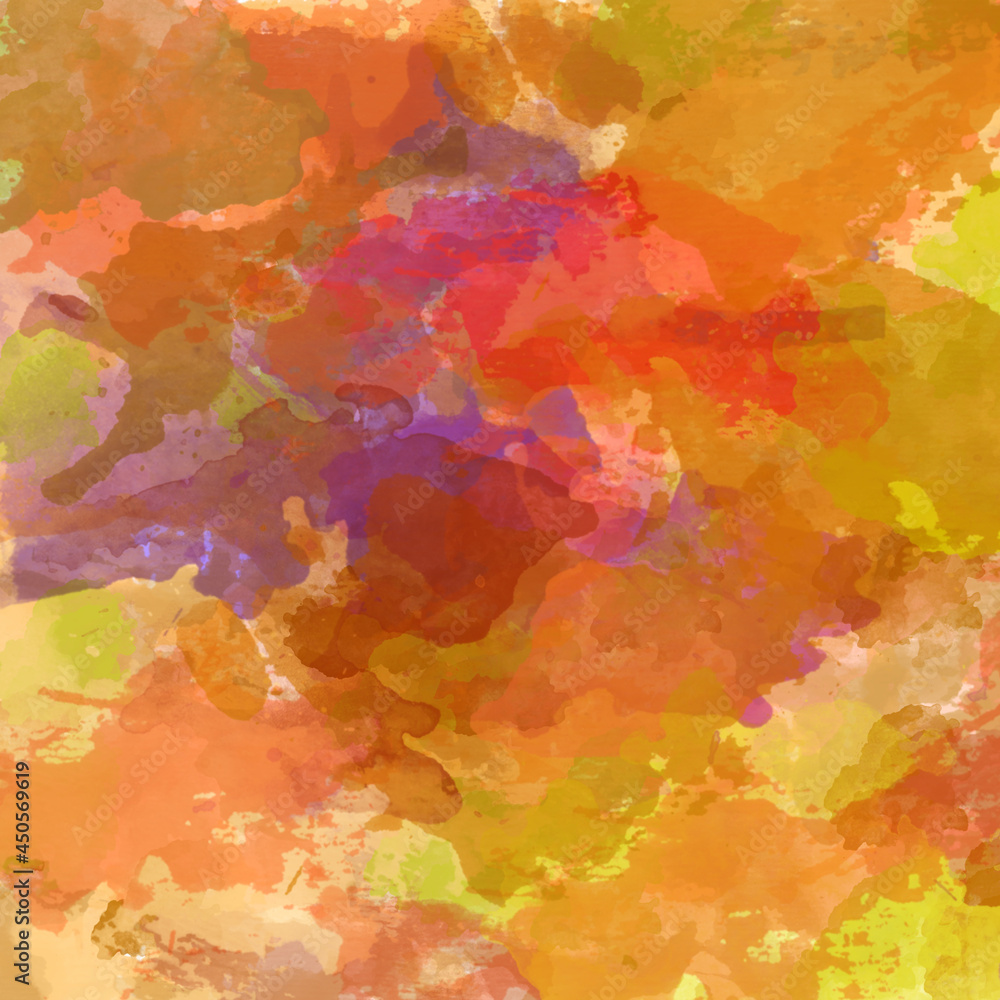 Fototapeta premium Abstract colorful watercolor for background, quad template.