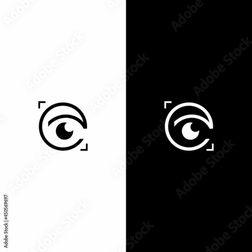letter E camera photography logo creative