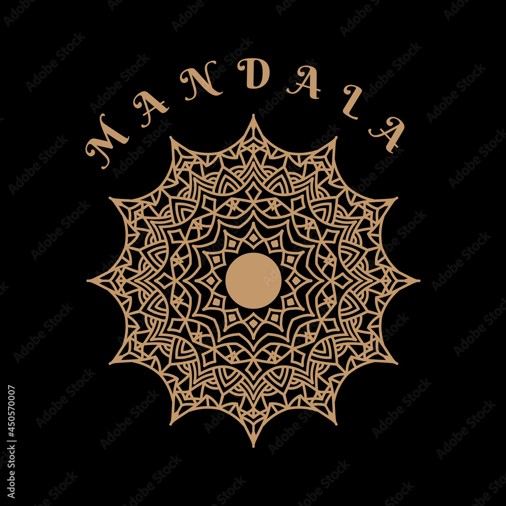 Mandala Soft Brown Vector Circle