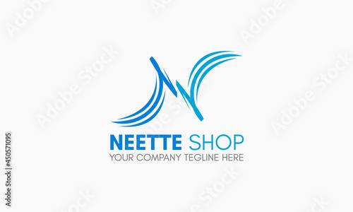 Online Shop - N Letter Logo Design Template