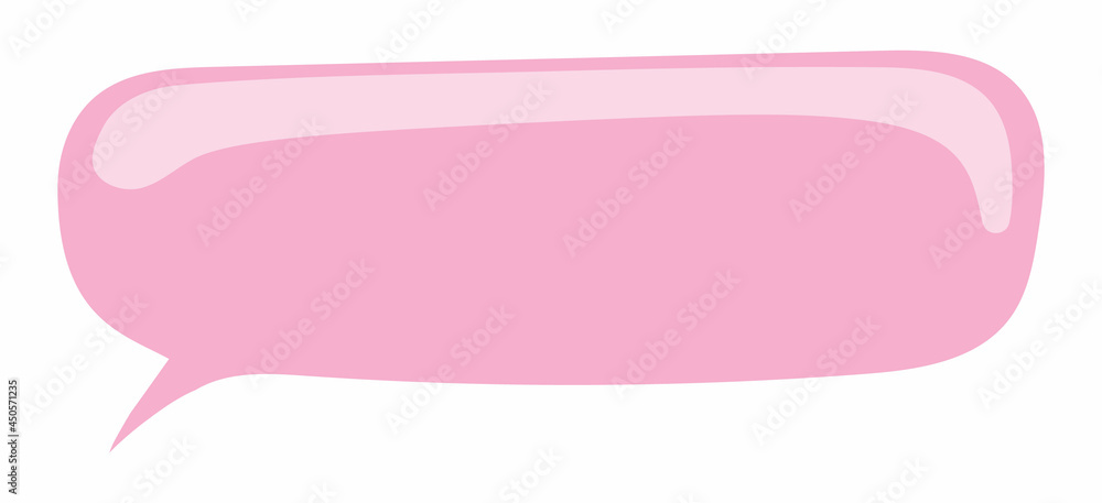 Pink paper bubbles for speech on an white background. Abstract design. Vector illustration. Pink paper bubbles for speech on an white background. Abstract design. Vector illustration.