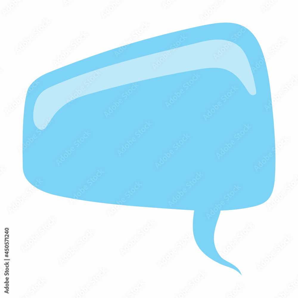 Blue paper bubbles for speech on an white background. Abstract design. Vector illustration. Blue paper bubbles for speech on an white background. Abstract design. Vector illustration.