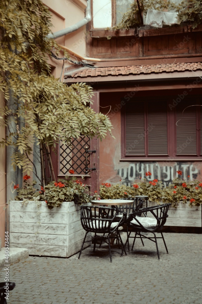 street cafe in Lviv