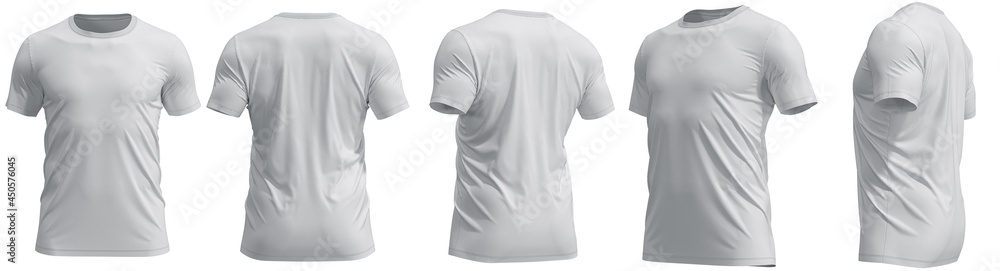 3D 4K Muscle white t-shirt - obrazy, fototapety, plakaty 