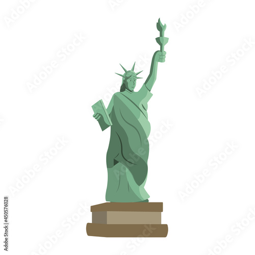 Isolated statue of liberty colored icon Vector illustration