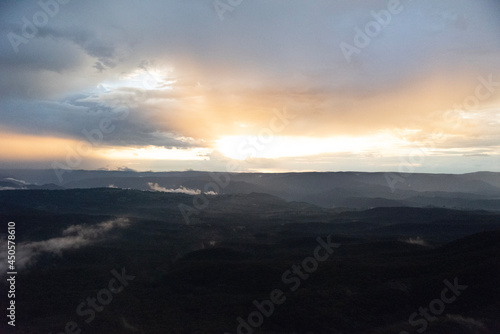 sunset in the mountains