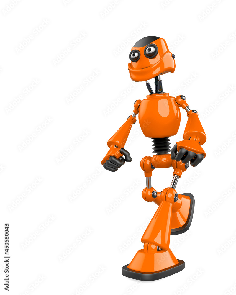 nice robot is walking nice robot is walking