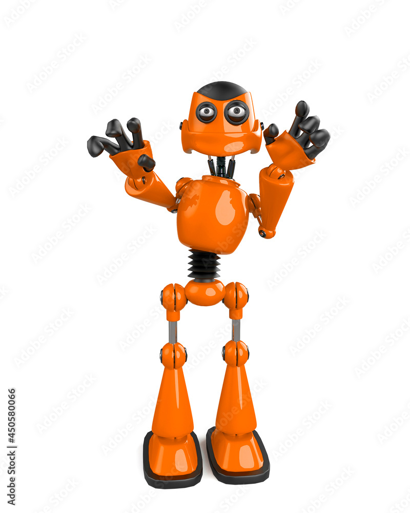 Fototapeta premium nice robot want to grab you full view