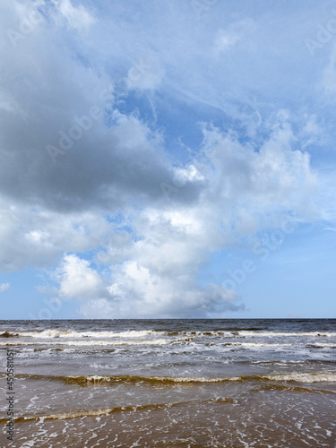 North Sea seen from the beach of Wijk aan Zee, Noord-Holland Province, The Netherlands photo