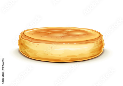 Pancake. Sweet dessert breakfast. Isolated on white background. Vector illustration.