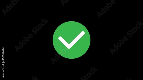 animation of checkmark icon. Check 4k video