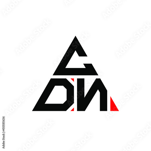 CDN triangle letter logo design with triangle shape. CDN triangle logo design monogram. CDN triangle vector logo template with red color. CDN triangular logo Simple, Elegant, and Luxurious Logo. CDN 