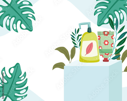 skincare cream and serum