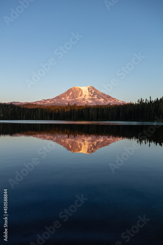 Mt Adams and reflection with evening light. © DesignFlip