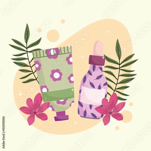 cream and dropper organic