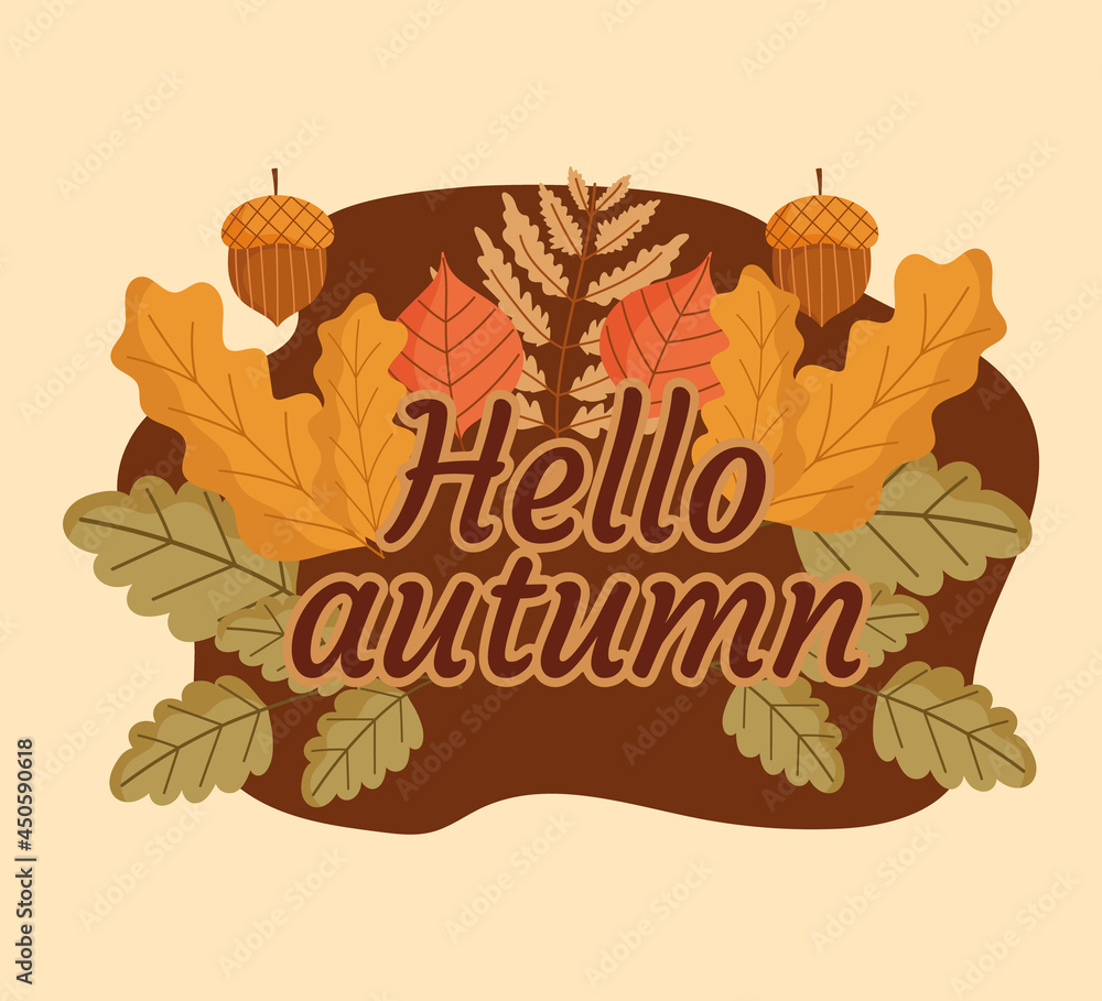 Fototapeta premium hello autumn banner