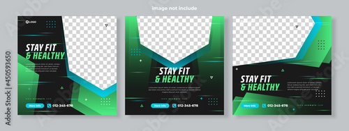 Sport banner social media pack template premium