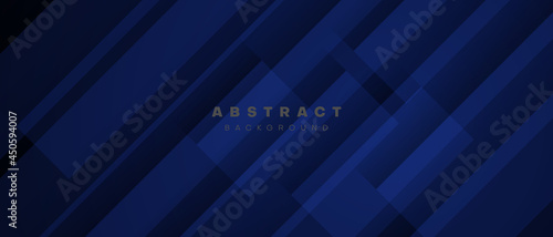 abstract dark blue banner background with square