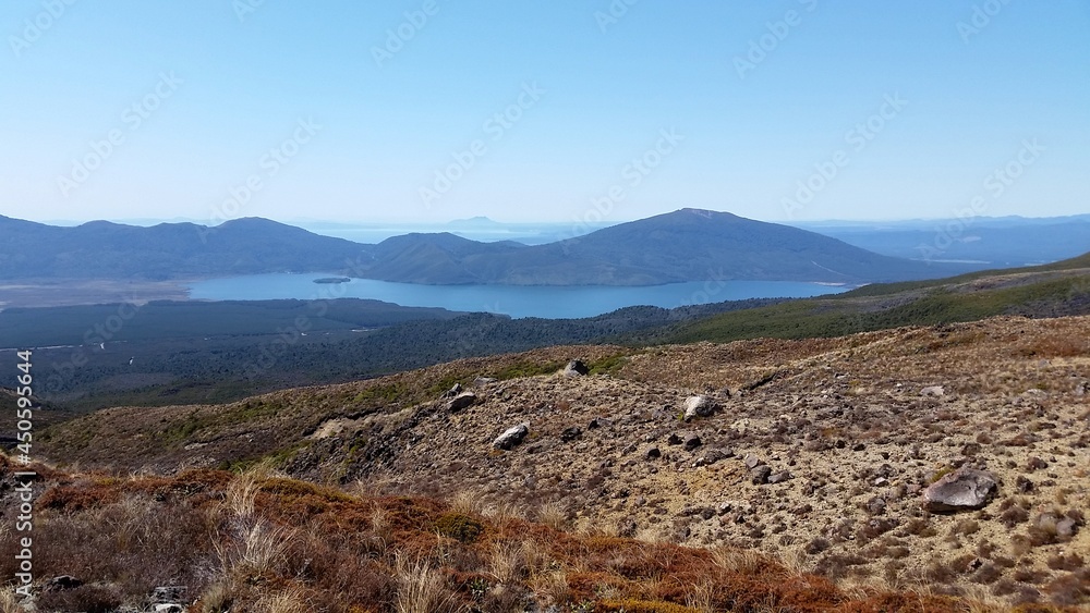 Fototapeta premium A view from a New Zealand hiking trek