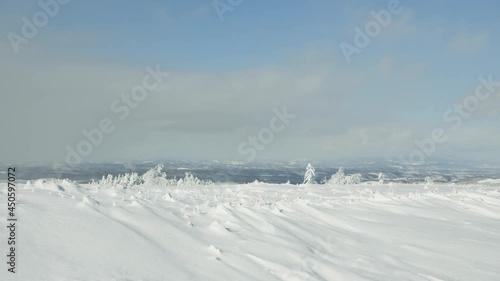 北海道の綺麗な雪景色の映像