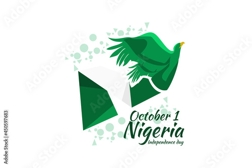 October 1, Nigeria Independence Day vector illustration. Suitable for greeting card, poster and banner.