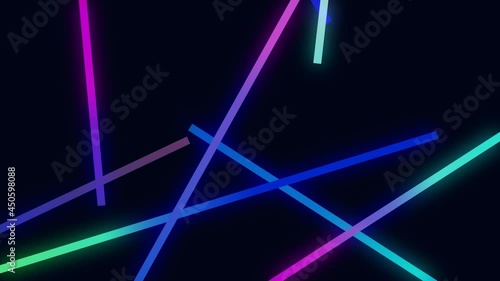 Flat line moving on flat background
