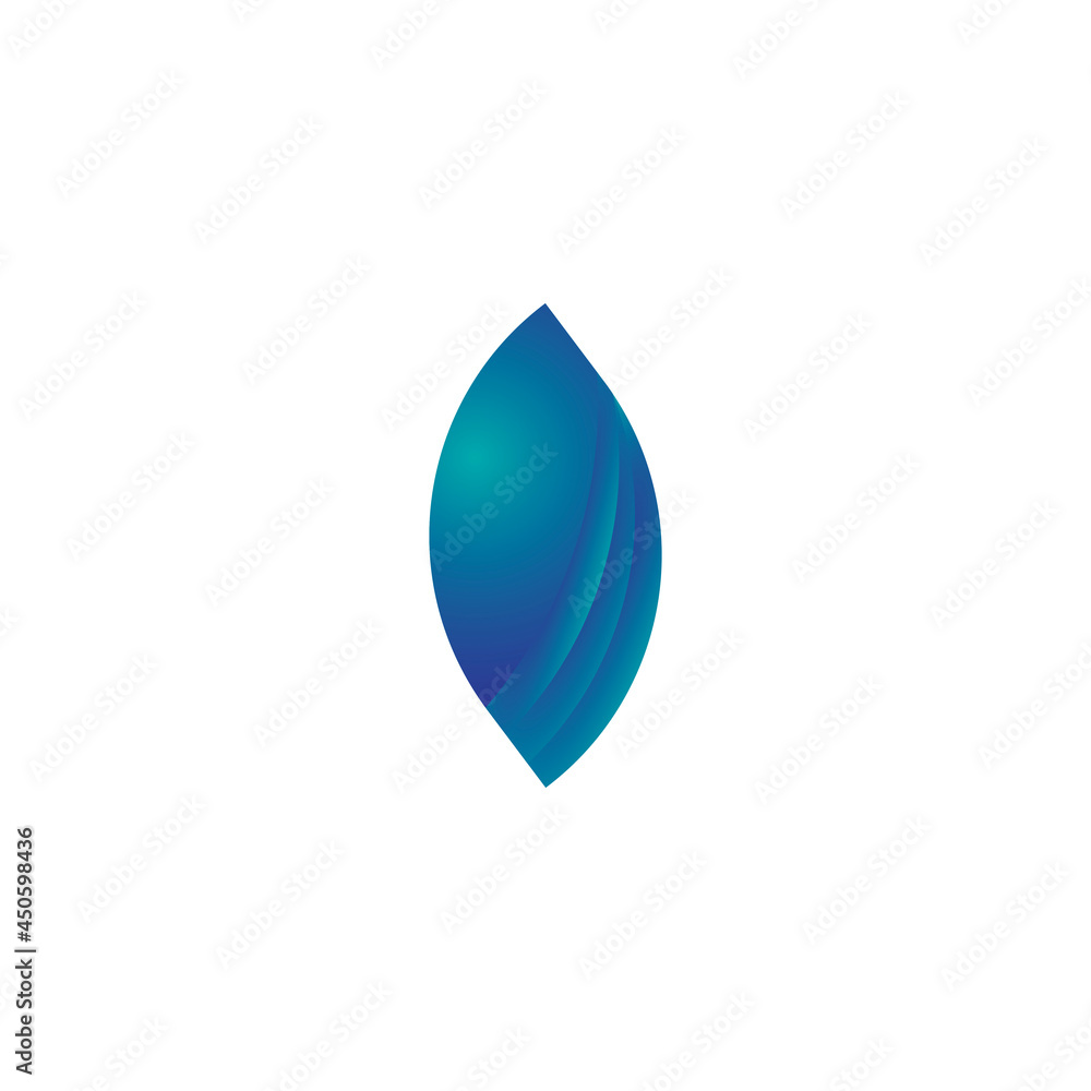 Abstract Blue Flame 3d Shape Logo Template Abstract Blue Flame 3d Shape Logo Template