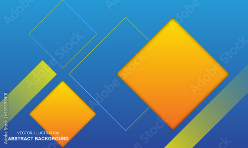 Modern abstract background blue and yellow color