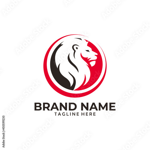 lion logo design icon vector