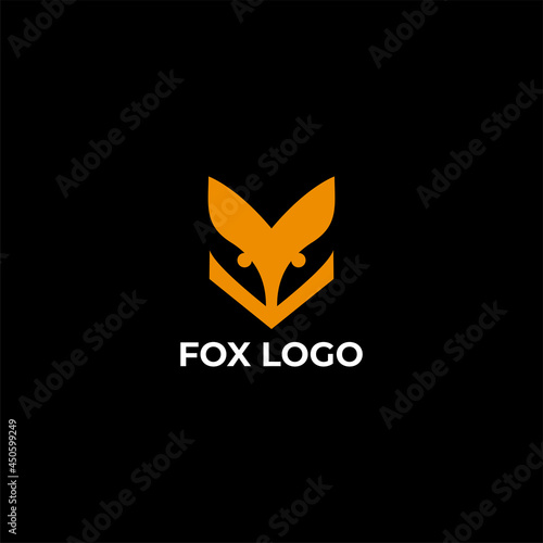 fox logo icon tech design vector