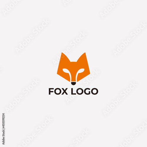 fox logo icon tech design vector