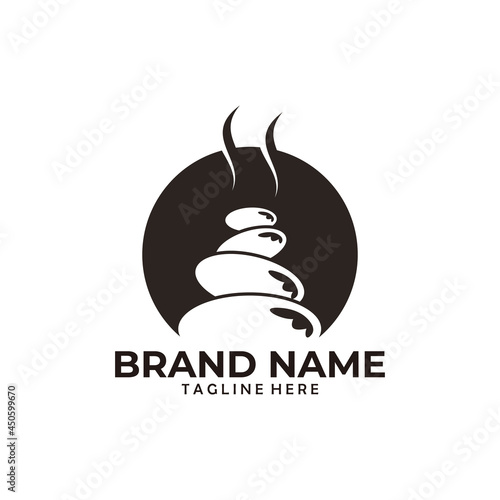 spa stone logo icon vector