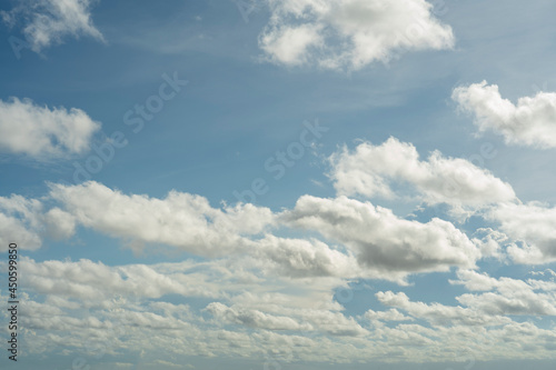 Beautiful clouds with blue sky background. Nature weather