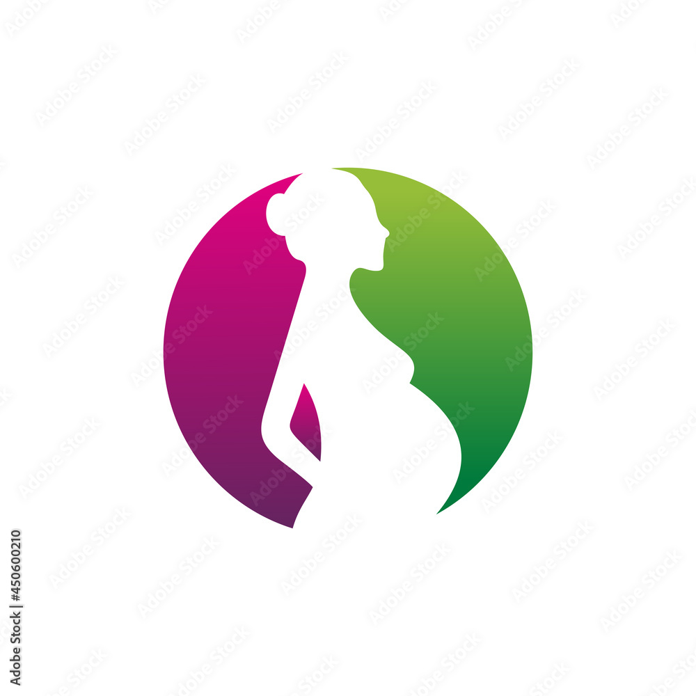pregnant logo icon vector isolated