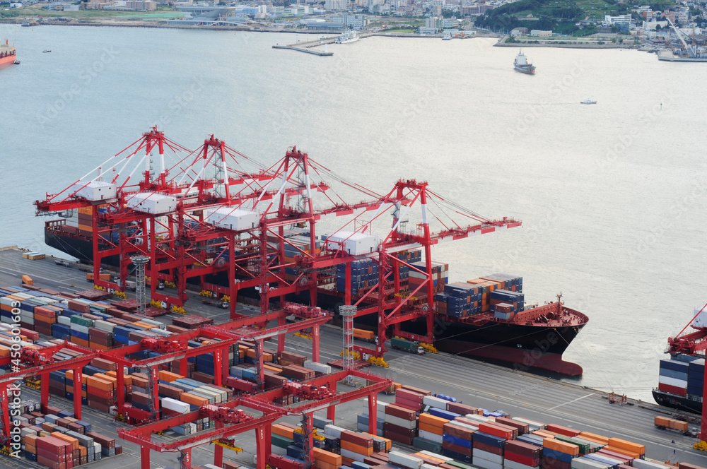 Container Ship in Loading Operation