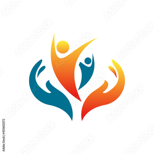 people care logo icon vector