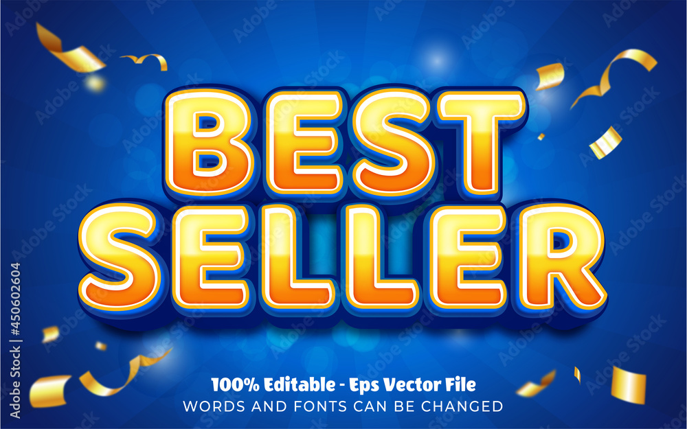 Editable text effect, best seller style illustrations Editable text effect, best seller style illustrations